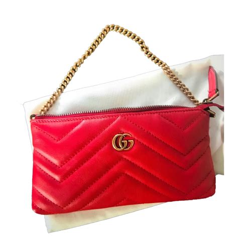 gucci red red transparent|red Gucci clutch.